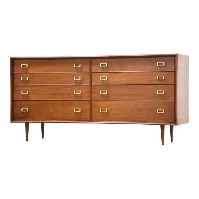 1960s Refinished Walnut Dresser by Paul Frankl For Sale