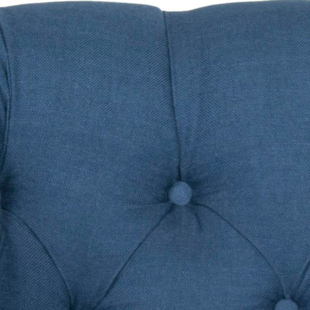 2020s Tufted Club Chair in Steel Blue & Black For Sale - Image 5 of 7