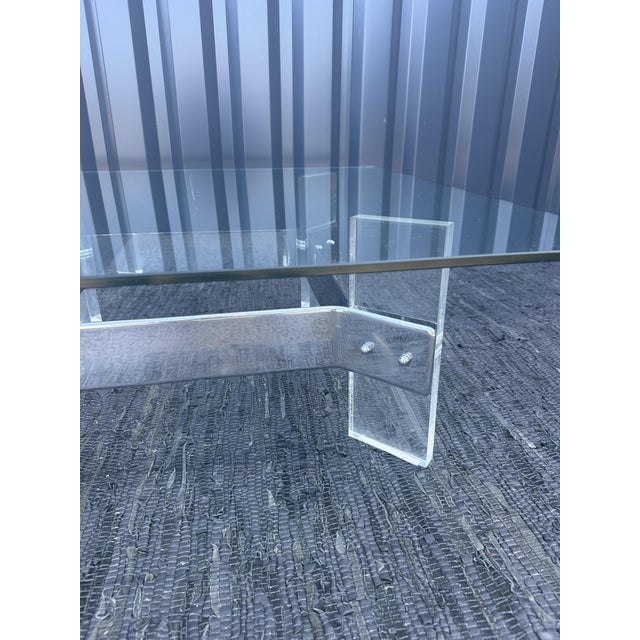 Vintage Table in Glass, 1970 For Sale - Image 9 of 14