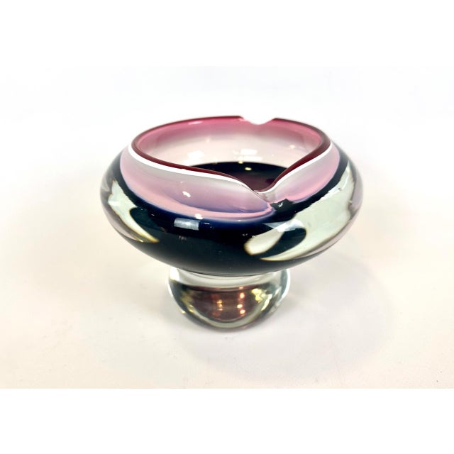 Bohemian Art Glass Ashtray by Josef Hospodka for Chribska Glassworks, 1960s For Sale - Image 9 of 9