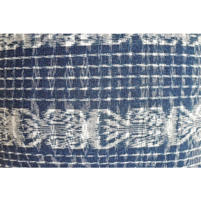 Boho Chic Vintage Indigo Guatemalan Pillow For Sale - Image 3 of 3