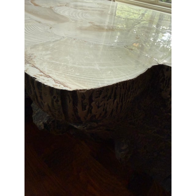 Attributed Palecek Chloe Fossil Clam Lava Coffee Table For Sale - Image 15 of 16