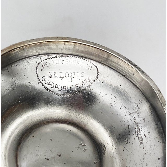Late 19th Century Late 19th Century Pelton Brothers & Co. Silver Plate Cup With Floral Motif For Sale - Image 5 of 12
