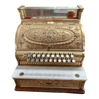 Early 20th Century Brass National Cash Register For Sale