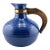 1960s Mid Century Bauer Blue Ringware Pottery Carafe Pitcher For Sale