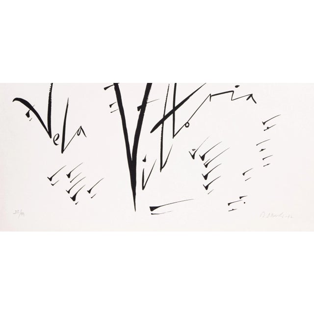 Letter v by rafael alberti, from alphabet series, is an original lithograph, realized by rafael alberti in 1972. Hand-...