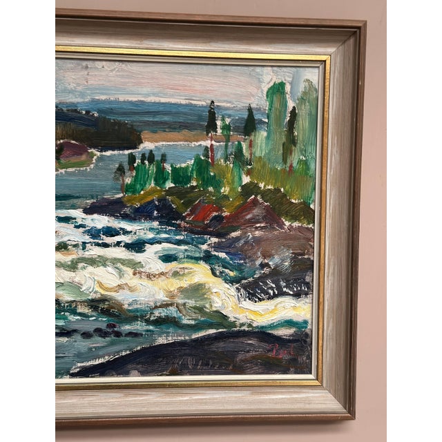 Paul Sahlin, Forsande vatten, 1950s, Oil Painting on Panel, Framed For Sale - Image 14 of 18