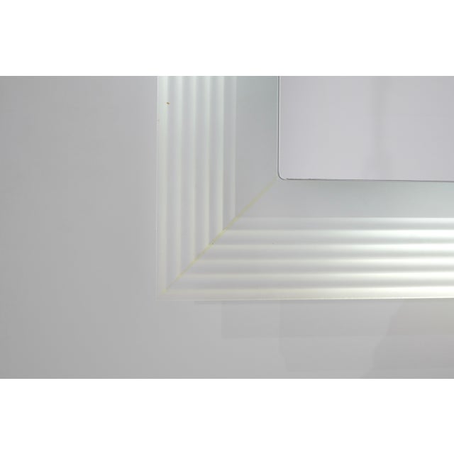 Vintage Italian Square Glass Mirror, 1970s For Sale - Image 6 of 14