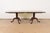 Wood Baker Furniture Style Georgian Monumental Solid Cherry Wood Double Pedestal Extension Dining Table, Newly Refinished For Sale - Image 7 of 14