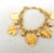 Napier Vintage Signed Napier Goldtone Leaves Charm Bracelet For Sale - Image 4 of 6