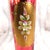 Traditional 1970s Pink Footed Glass Vase With Dimensional Flowers and Gold Trim For Sale - Image 3 of 6