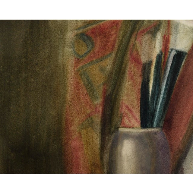 Mid 20th Century 750 Sumi-E Brushes and Bowl - Still Life by Elizabeth Harrington For Sale - Image 5 of 8