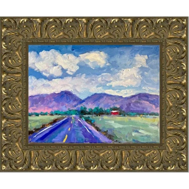 Textile Skyscape - Contemporary Impressionist Oil Painting by Haas For Sale - Image 7 of 9