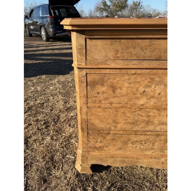 19th Century Louis Philippe Burlwood Bleached Marble Top Chest of Drawer / Commodes For Sale - Image 18 of 18