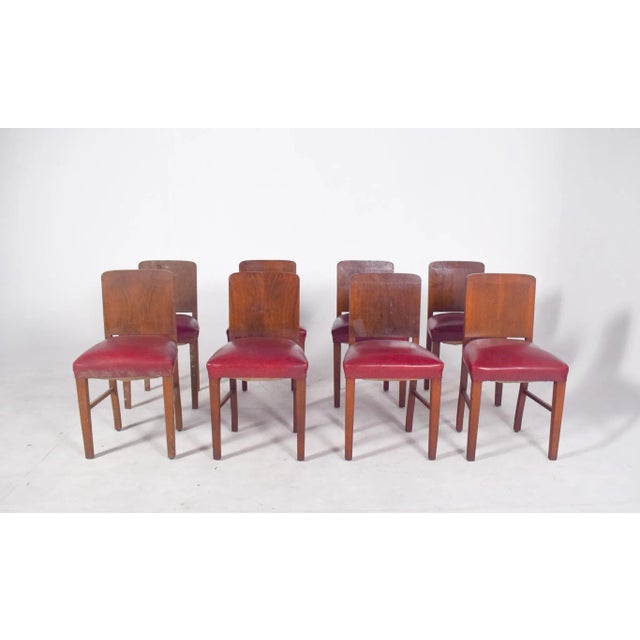 Portuguese Art Deco Style Dining Chairs, 1940s, Set of 8 For Sale - Image 11 of 11