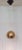 Metal Vintage Ceiling Lamp with Spherical Gold-Colored Metal Shade and White Reflector, 1970s For Sale - Image 7 of 7