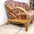 Vintage Palm Beach Style Rattan Sofa With Architectural Lattice Back For Sale - Image 10 of 18
