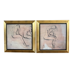 Signed Victor Klauss (German, 20th Century School) Intermission I & Intermission II