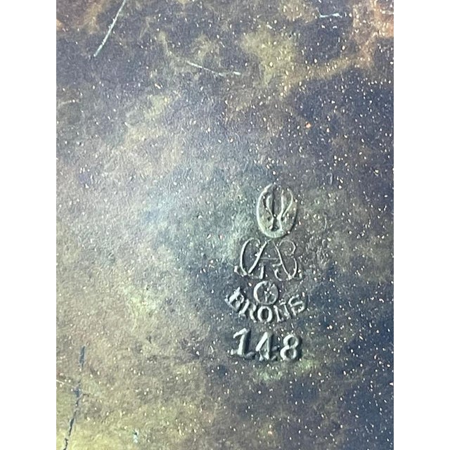 Art Deco Swedish Bronze Figural Centerpiece Bowl by Just Andersen for GAB, Sweden, 1930s For Sale - Image 9 of 10