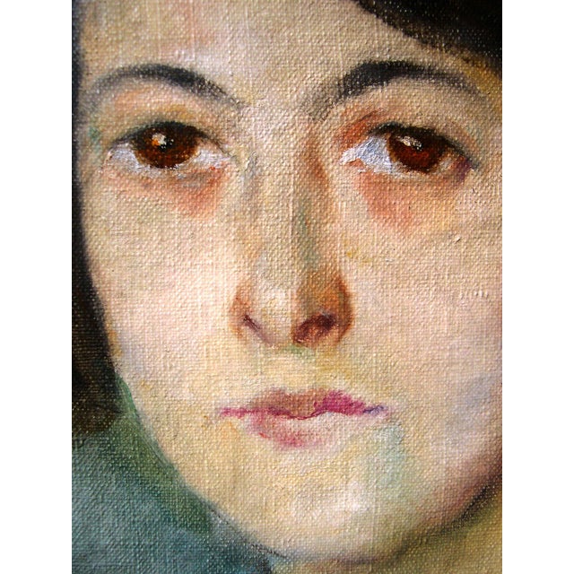 Pal Fried, Portrait of a Young Woman, 1933, Oil on Canvas, Framed For Sale - Image 6 of 10