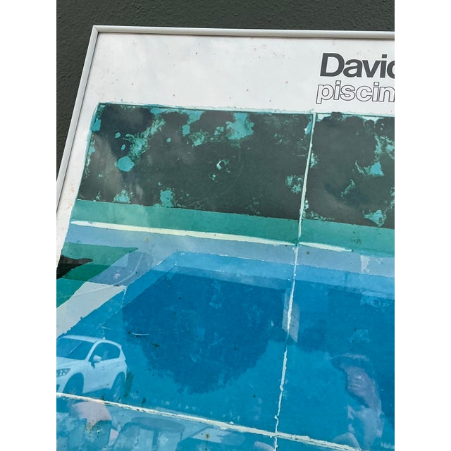 Sky Blue Vintage David Hockney Gallery Show Poster For Sale - Image 8 of 12