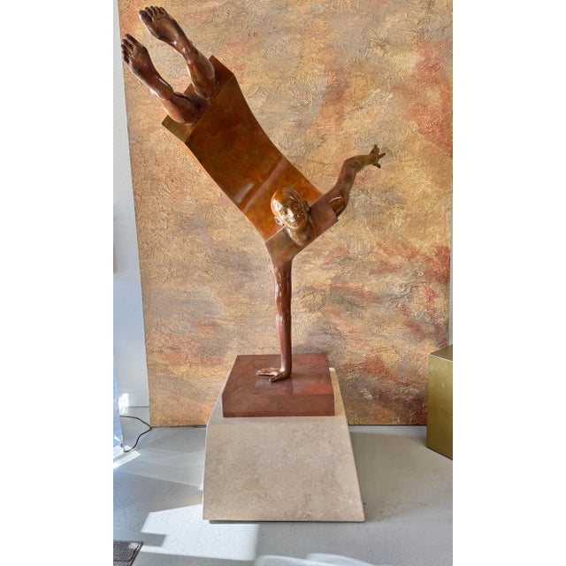 Early 20th Century Jean-Louis Corby “Balance 1” Massive Bronze on Marble Plinth For Sale - Image 13 of 18