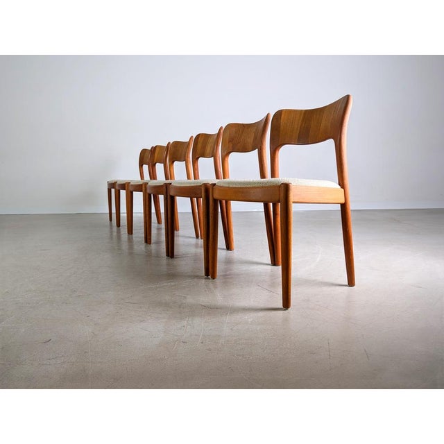 Wood Vintage Chairs in Teak from Koefoeds Hornslet, 1960, Set of 6 For Sale - Image 7 of 10