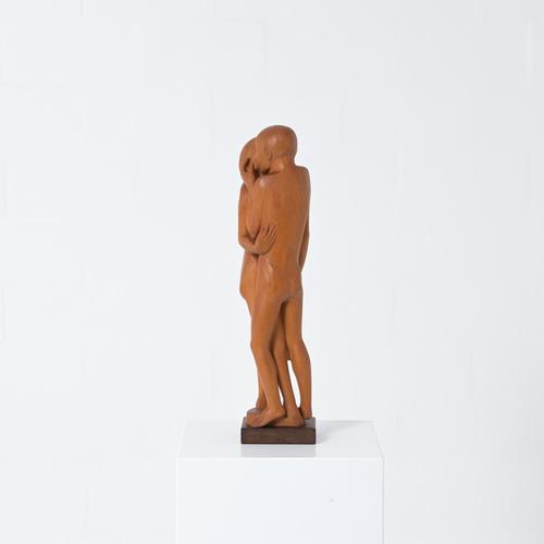 Jan Keustermans, Loving Couple, 1990s, Teak For Sale - Image 6 of 16