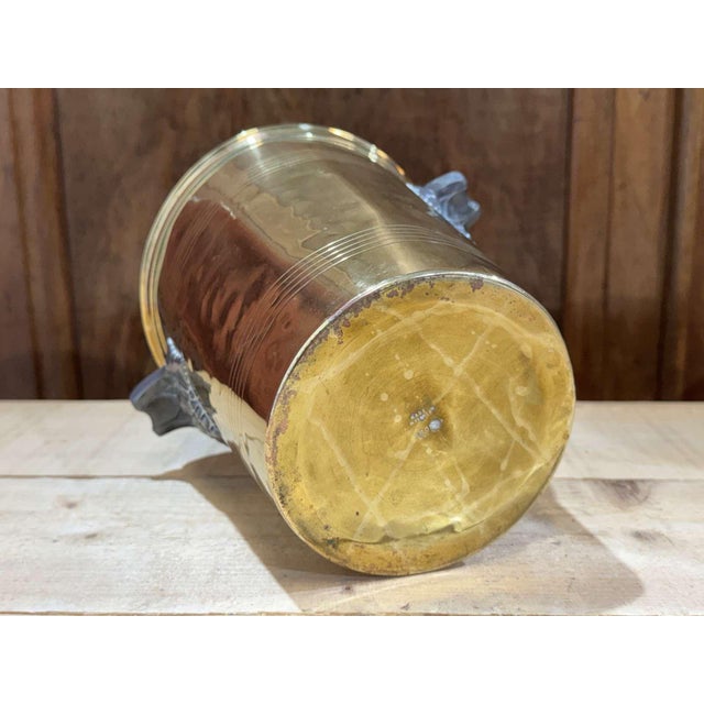 1930s brass champagne bucket - GEORGE GOULET REIMS - H=19cm D=18.5cm
