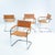 Set of 4 cognac brown cantilever chairs in remarkable condition. The chair is known for its floating “cantilever”...