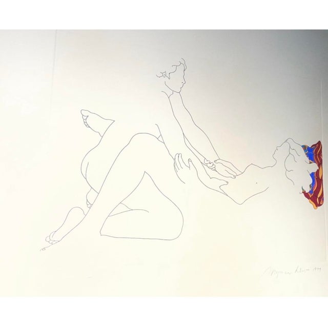 A wonderful pair of original hand-colored etchings by Weyman Lew, signed and museum-quality framed, comprising a set of...