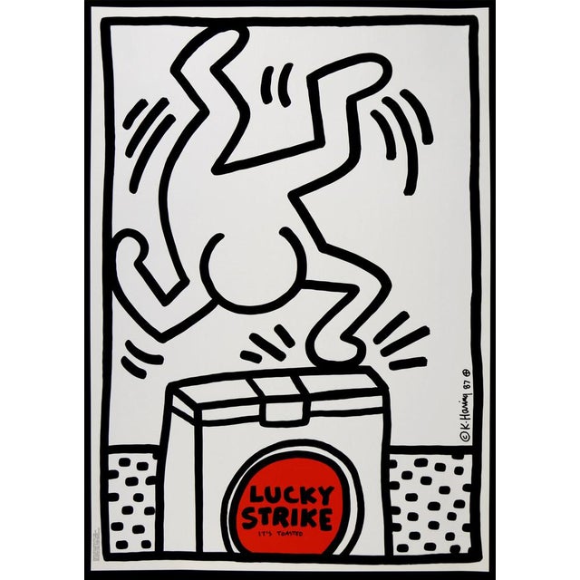 Keith Haring (1958-1990) Lucky Strike, 1987 Very large silkscreen on paper. Signed and dated on the plate in the margin....