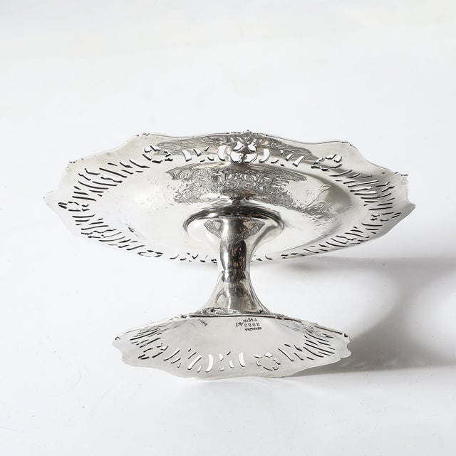 1900s Pair of Aesthetic Movement Sterling Silver Tazas Signed Hardy & Hayes Co. For Sale - Image 13 of 18