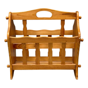 Swedish Modern, Pine, Magazine Rack, Sweden, 1960s