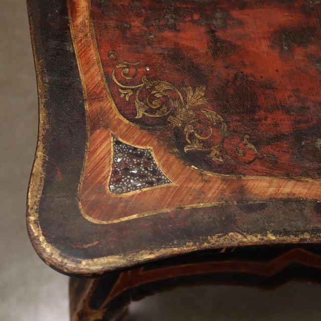 Wood 20th Century Working Table in Lacquered Oak, France For Sale - Image 7 of 11