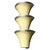 Large 2' Grand Streamline Enameled Spun Aluminum 3 Tier Wall Sconce For Sale - Image 4 of 7