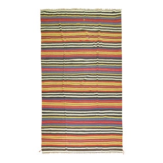 Fine Antique Striped Persian Kilim, Early 20th Century - 5'10" x 10'5" For Sale