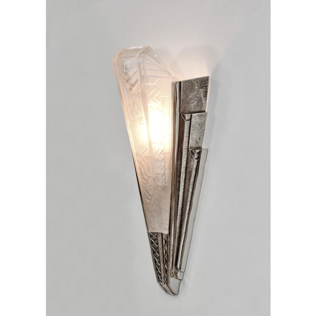 1930s A Pair of French Art Deco Wall Sconces by Maynadier - 1930 France - 2 Pairs Available For Sale - Image 5 of 11