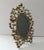 Brass Mirror Leaf Scrolled Art Nouveau Oval Vintage Hollywood Regency Excellent condition. Clean, no damage. Estate sale...