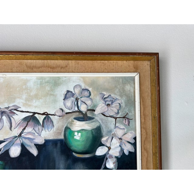 Wood 1970's Ruth Sheldon Still Life Oil on Canvas Painting, Framed For Sale - Image 7 of 10