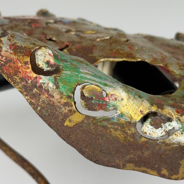 Brutalist Octopus Wall Lamp in Metal by Salvino Marsura, Italy, 1980s For Sale - Image 17 of 18