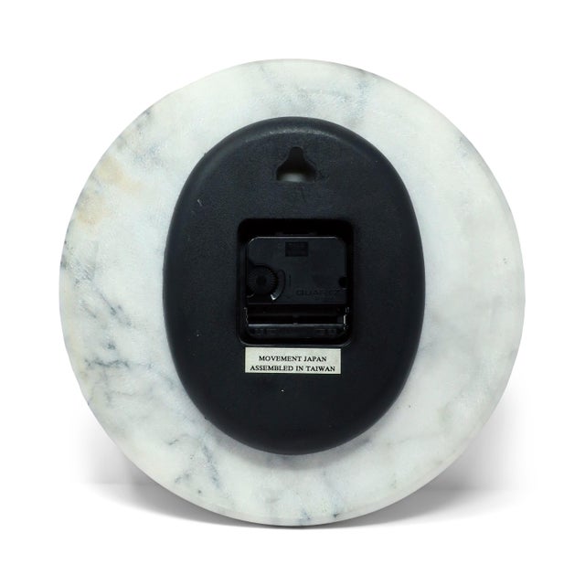 1990s Marble Wall Clock by Salton | Chairish