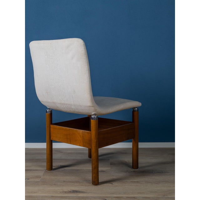 Vintage Chairs in Wood and Metal by Vittorio Introini for Saporiti, Italy, 1960s, Set of 4 For Sale - Image 4 of 9