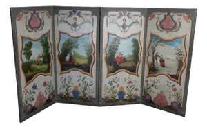 Screen with Oil Painting, 1800s