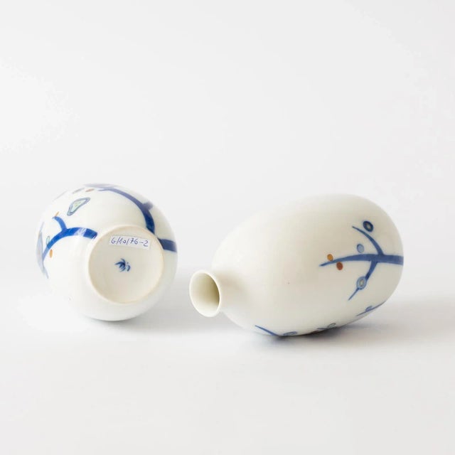 Ceramic Small Japanese Porcelain Vases from Koransha, 1960s, Set of 2 For Sale - Image 7 of 8