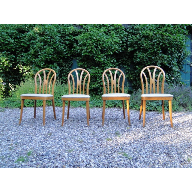Vintage Chairs in Beech from a Cafe, 1950s, Set of 4 For Sale - Image 12 of 12
