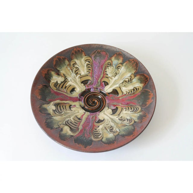 Studio Pottery Hand Thrown Large Flaring Bowl For Sale - Image 4 of 7