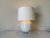 Available for sale this stunning Vintage Postmodern white ceramic glaze " sphere - Ball" shape decorative table lamp on...