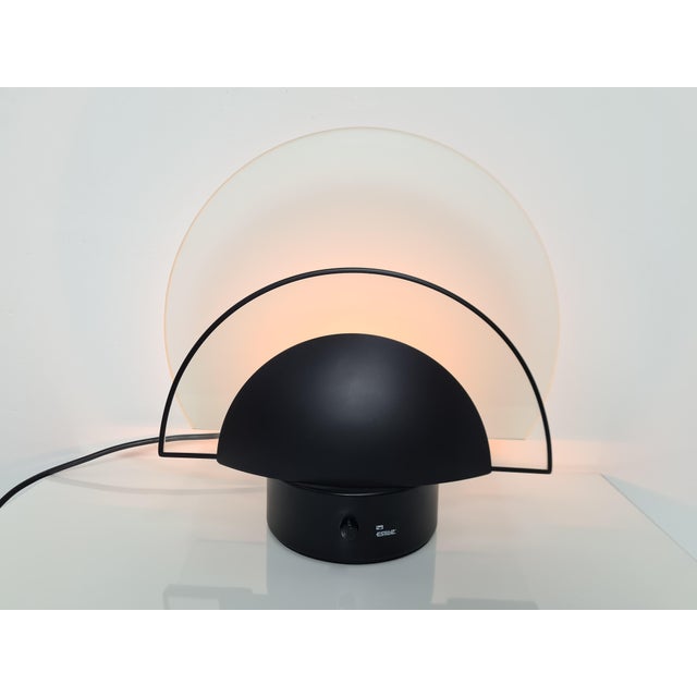 Black Postmodern Black Table Lamp by Leonardo Marelli for Estiluz, 1980s For Sale - Image 8 of 10
