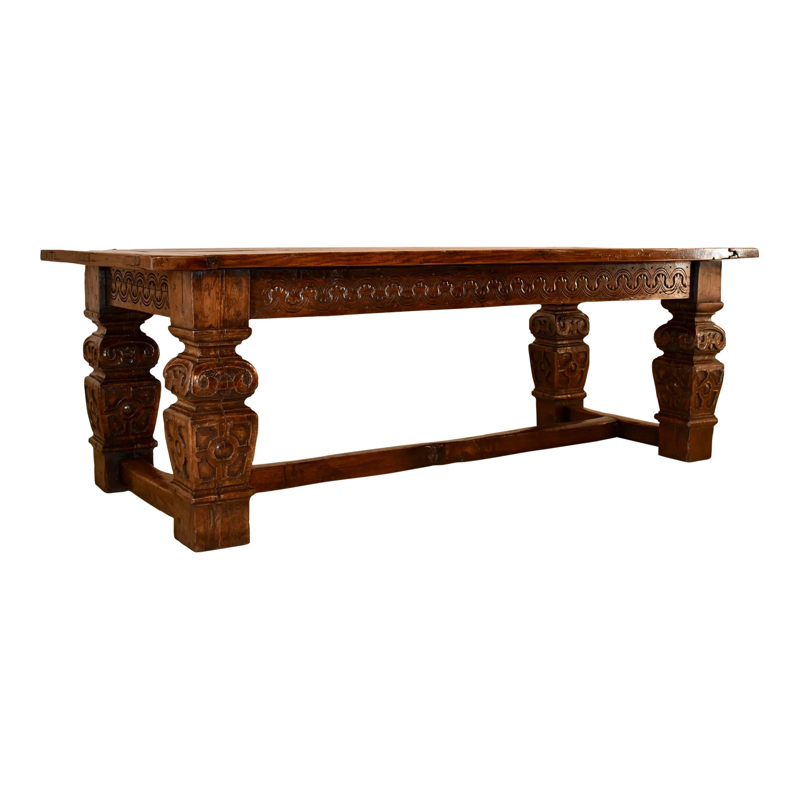 16th Century Period Elizabethan Carved Table of Substantial Size | Chairish